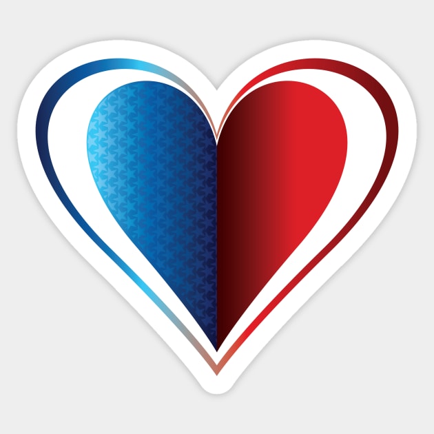 Patriot Heart Sticker by AmazingArtMandi